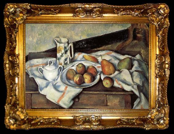 framed  Paul Cezanne Pear and peach, ta009-2